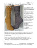 Sample cover page of HeartStrings Daylight and Shadows Beaded Cable Socks pattern