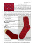 Sample cover page of HeartStrings Lace Maple Leaf Socks pattern