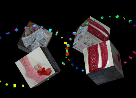 HeartStrings 3D animated tumbling cubes screensaver
