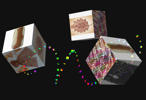 HeartStrings 3D animated tumbling cubes screensaver