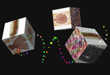 HeartStrings 3D animated tumbling cubes screensaver featuring a sampling of designs in the Heartstrings Collections