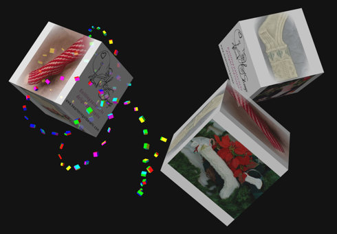 HeartStrings 3D animated tumbling cubes screensaver