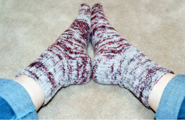 Kool-Aid Kidz Socks using hand-dyed Berella Country Garden