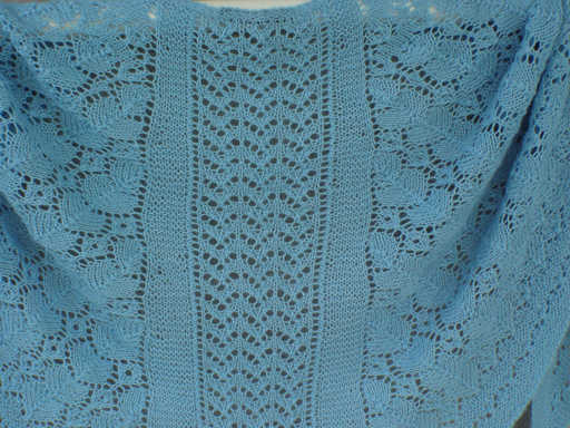 All-Over Lace Faroese Shawl in 100% alpaca fingering weight