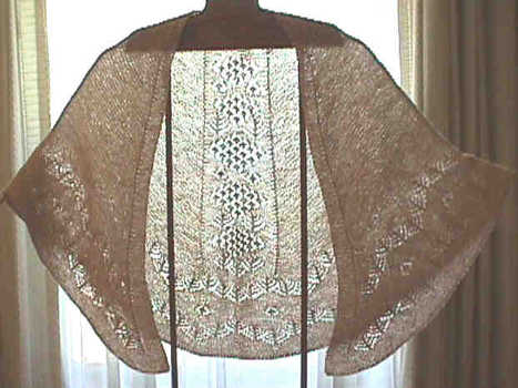 Shetland Lace Patterned Faroese Shawl