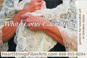 Knit 'N Style August 2010 issue ad featuring White Lotus Lace Stole