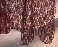 Maple Leaves Lace Scarf in handspun silk yarn