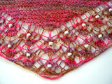 Shallow Tri Shawl - detail of beaded lace border