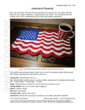 Sample cover page of HeartStrings Americana Flag Placemat pattern